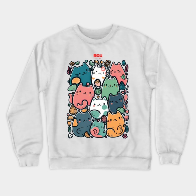 A pile of cats Crewneck Sweatshirt by bmron